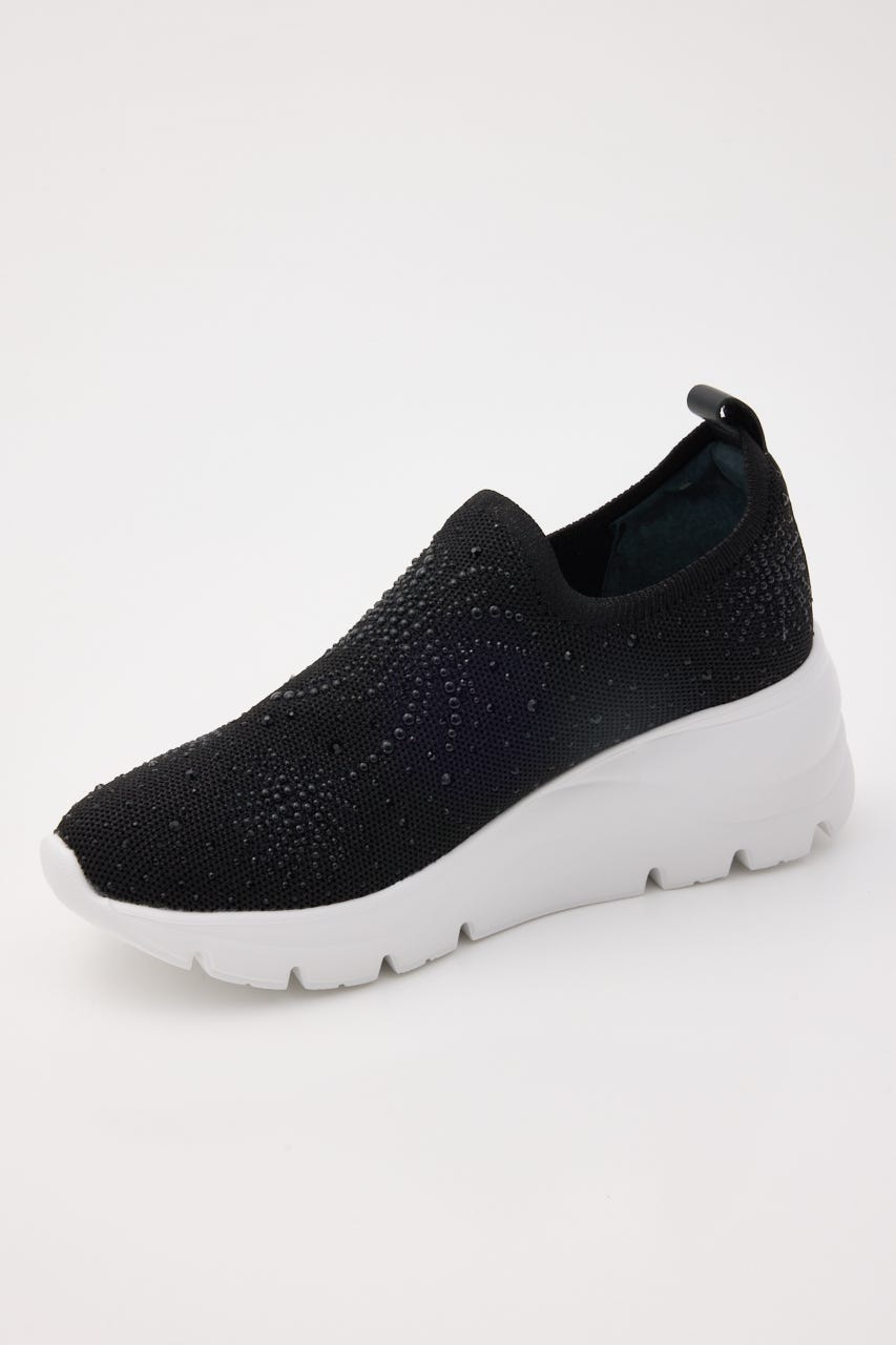 【再入荷】アルビジアハイヒールスリッポン BLK 23.5cm