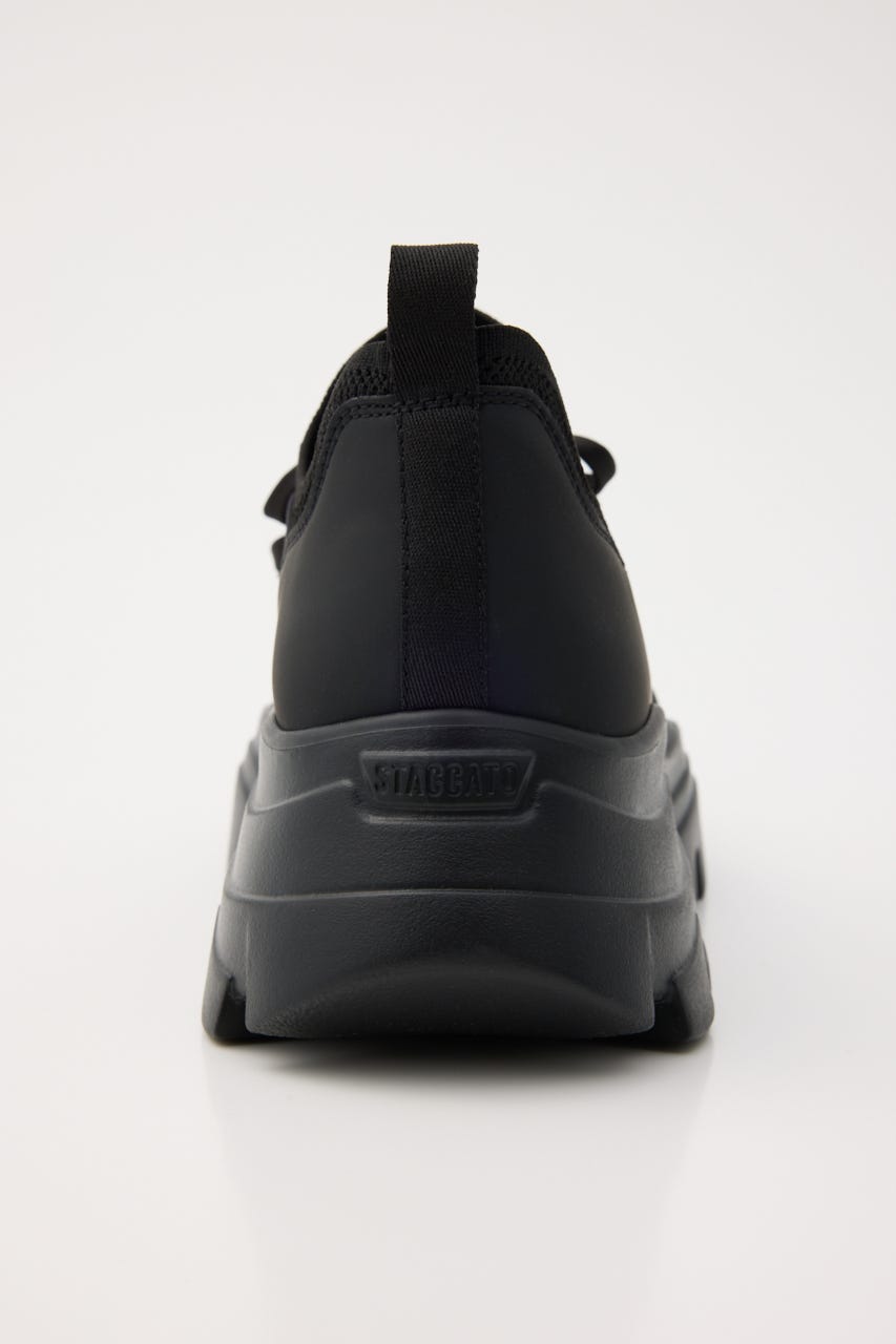 ホーミーリボンボリュームスニーカー BLK 22.5cm