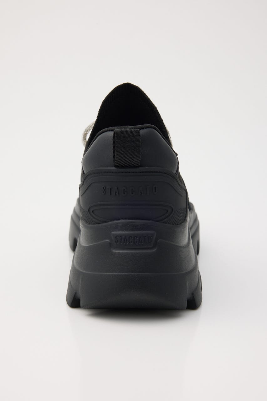 ドルチェライトニットボリュームスニーカー BLK 25.0cm