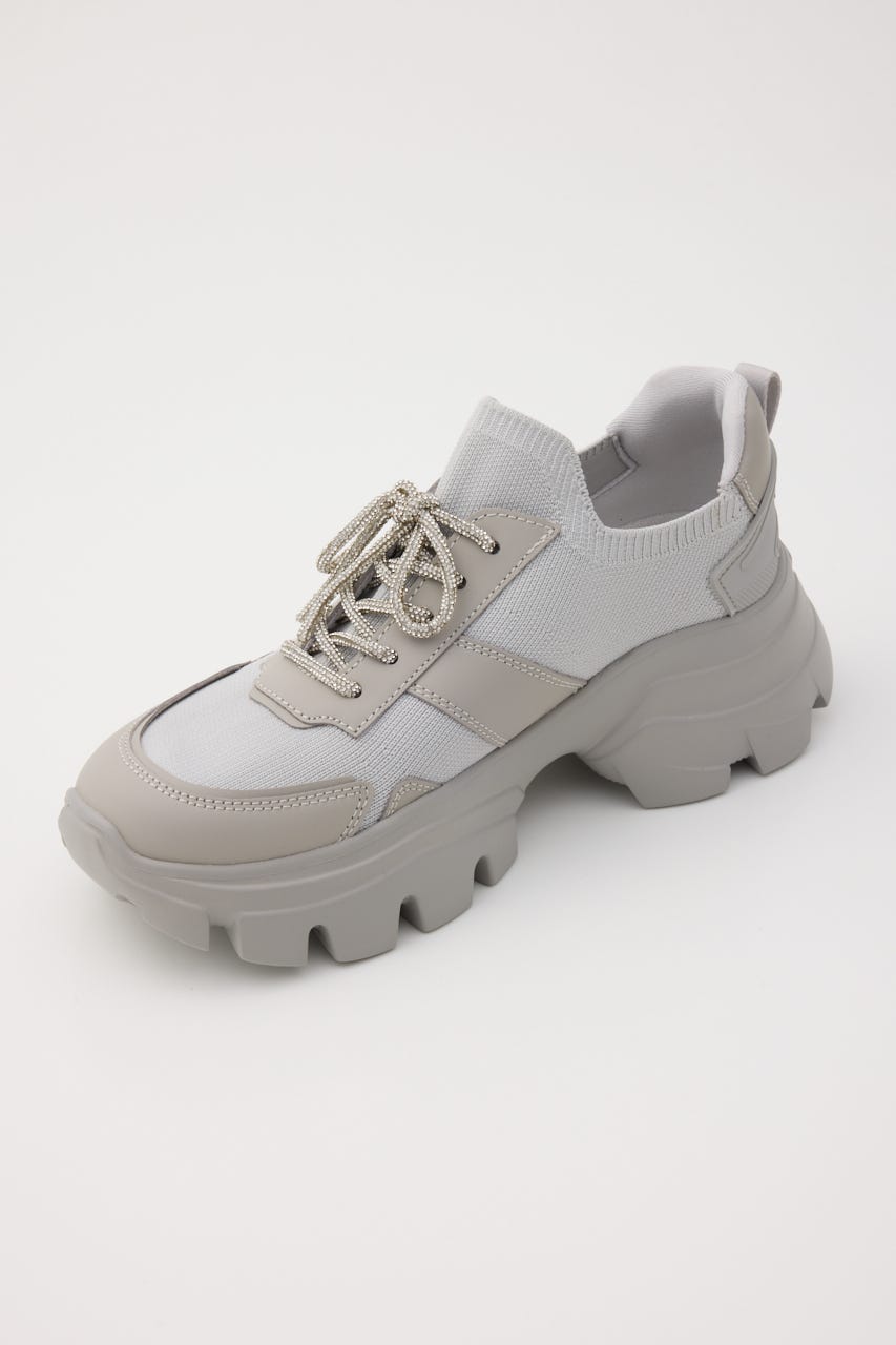 ドルチェライトニットボリュームスニーカー GRY 24.5cm