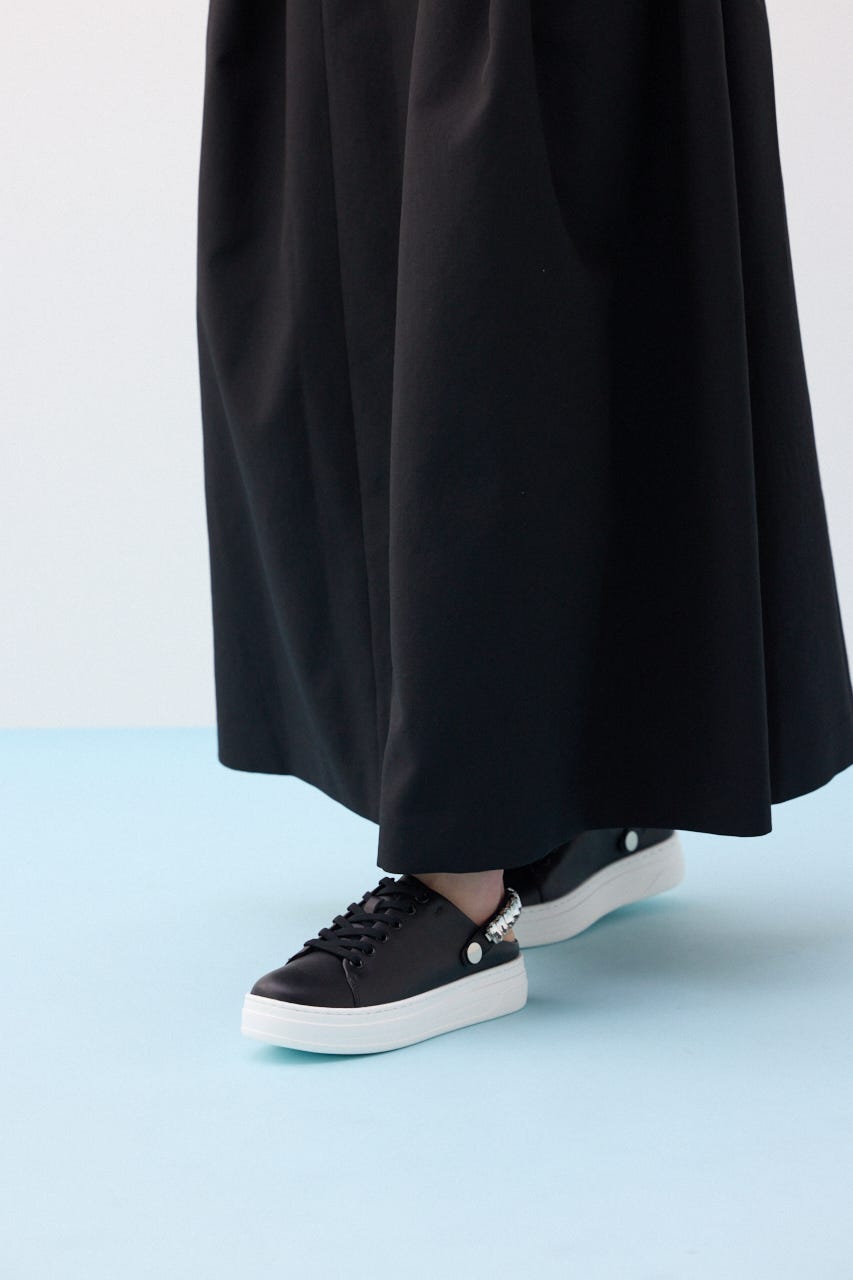 ２wayビジューベルトスニーカーサンダル BLK 23.5cm