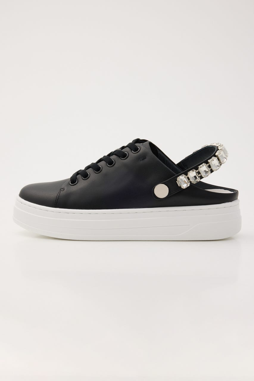 ２wayビジューベルトスニーカーサンダル BLK 23.5cm