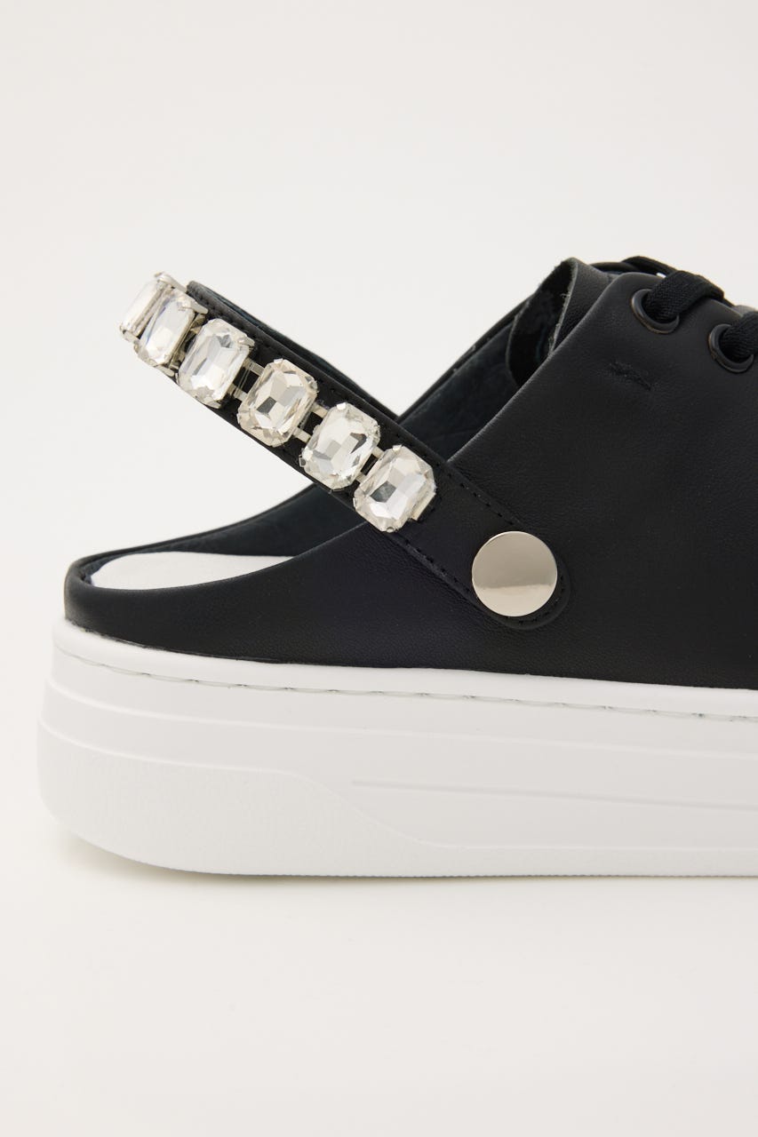２wayビジューベルトスニーカーサンダル BLK 23.5cm