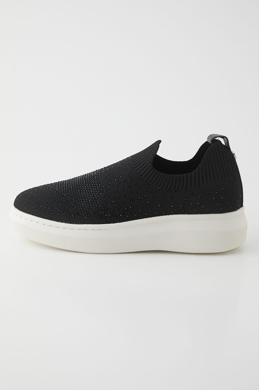 グリッターストーンスカッタースリッポン BLK 24.0cm