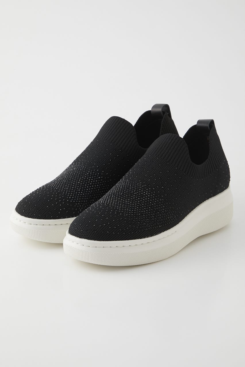 グリッターストーンスカッタースリッポン BLK 24.0cm