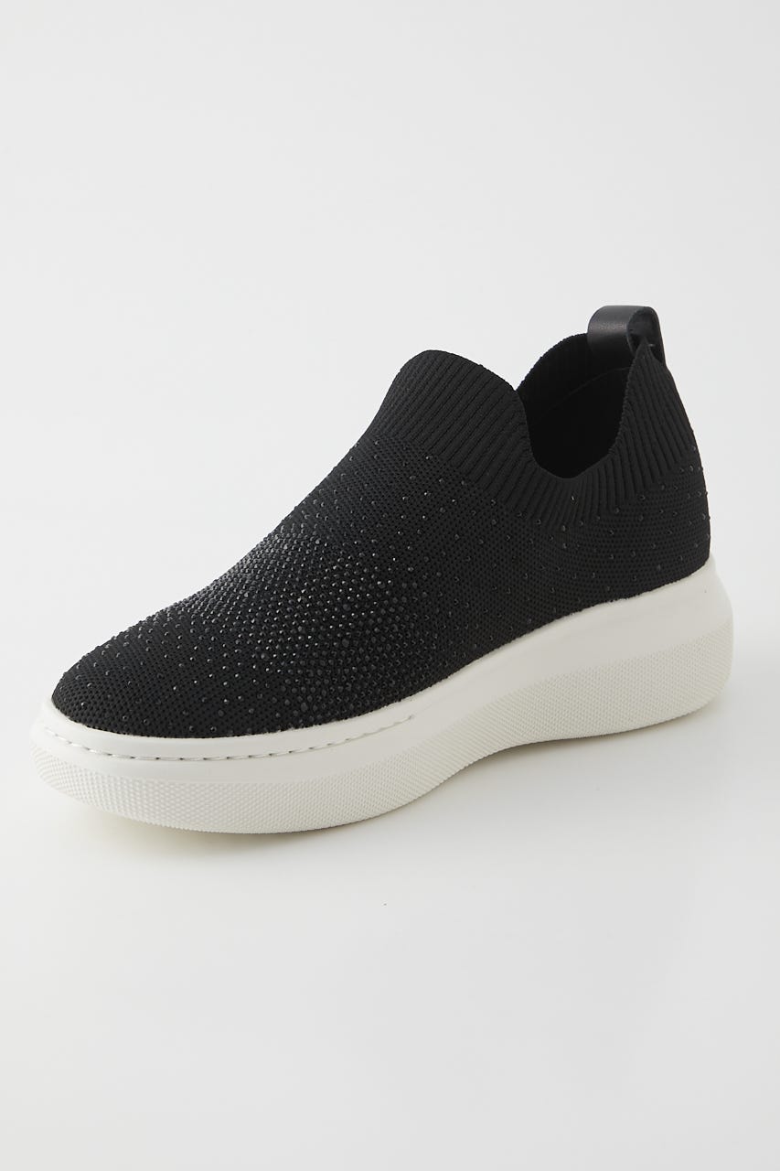 グリッターストーンスカッタースリッポン BLK 24.0cm