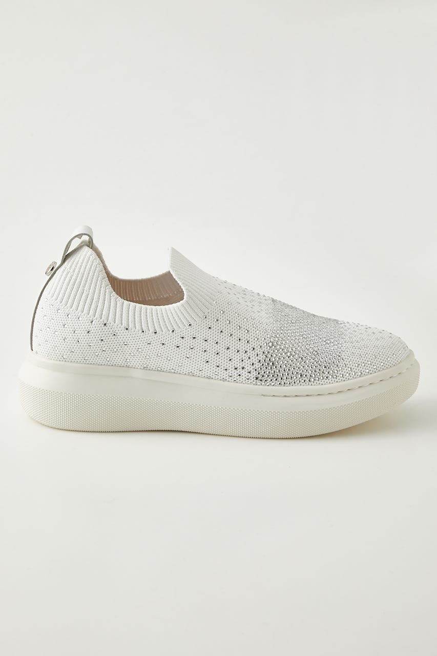グリッターストーンスカッタースリッポン WHT 24.0cm