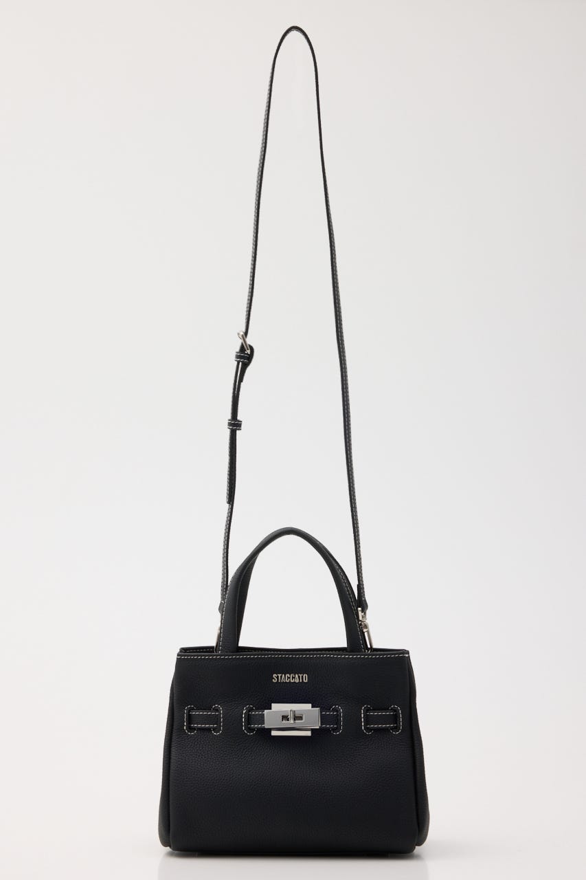 ナタリーレザーミニバッグ BLK FREE