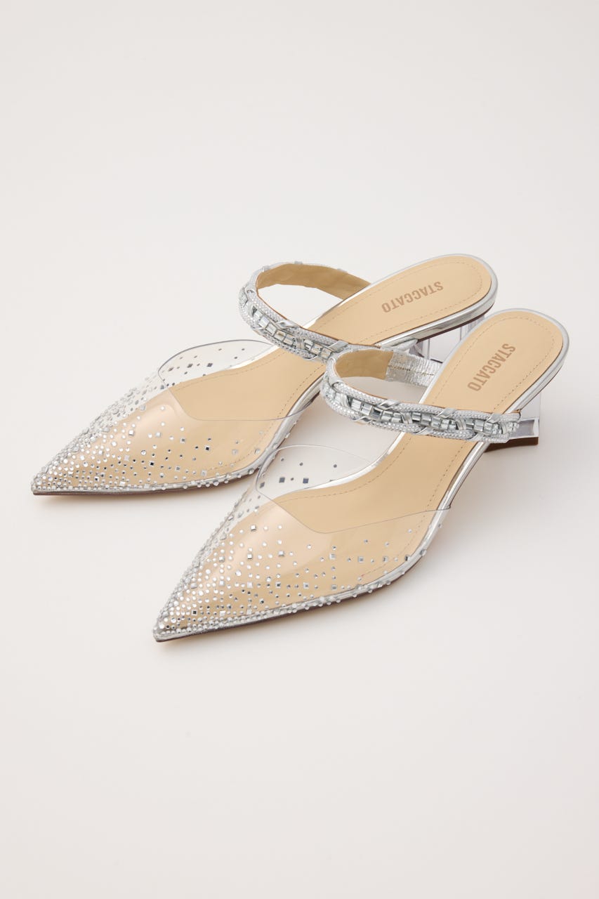 ダイヤヌーディークリアミュール SLV 23.0cm