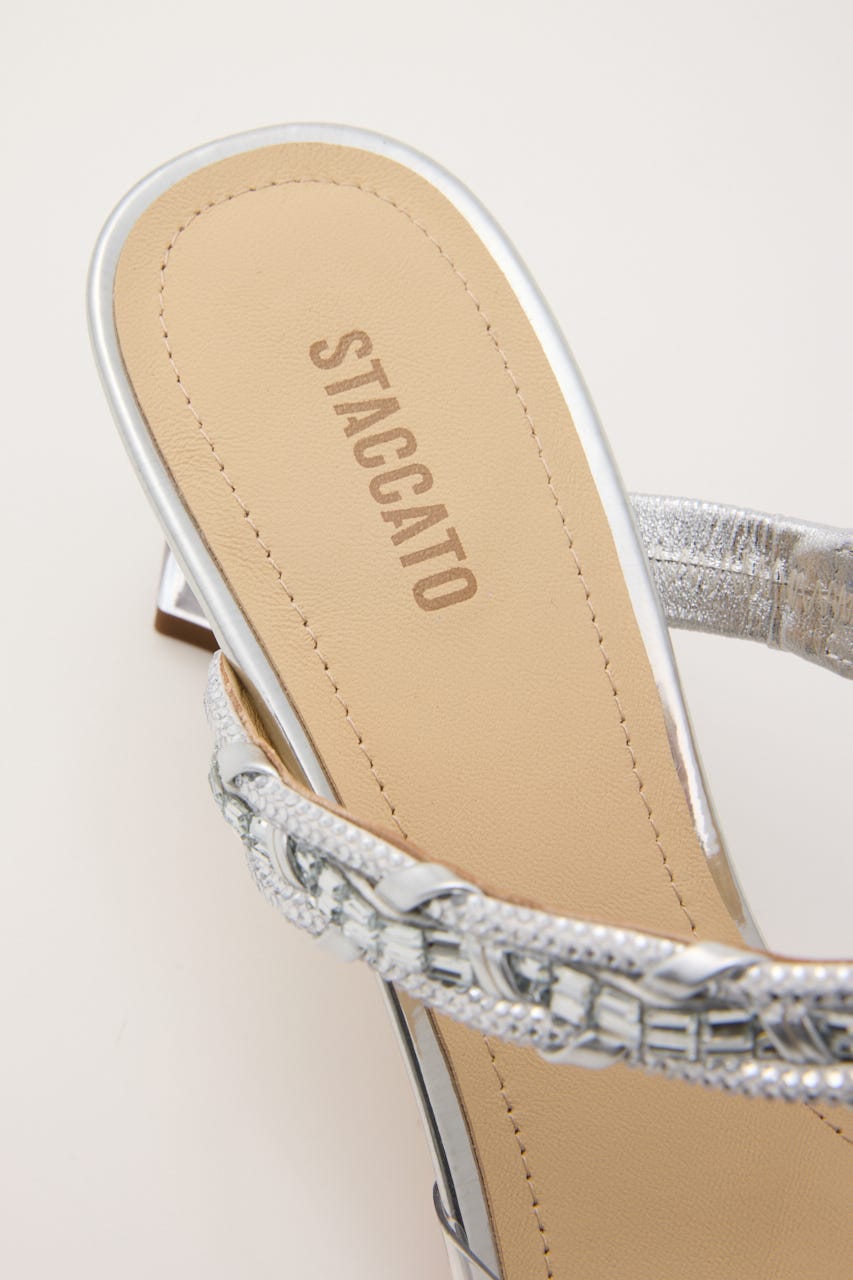 ダイヤヌーディークリアミュール SLV 23.0cm