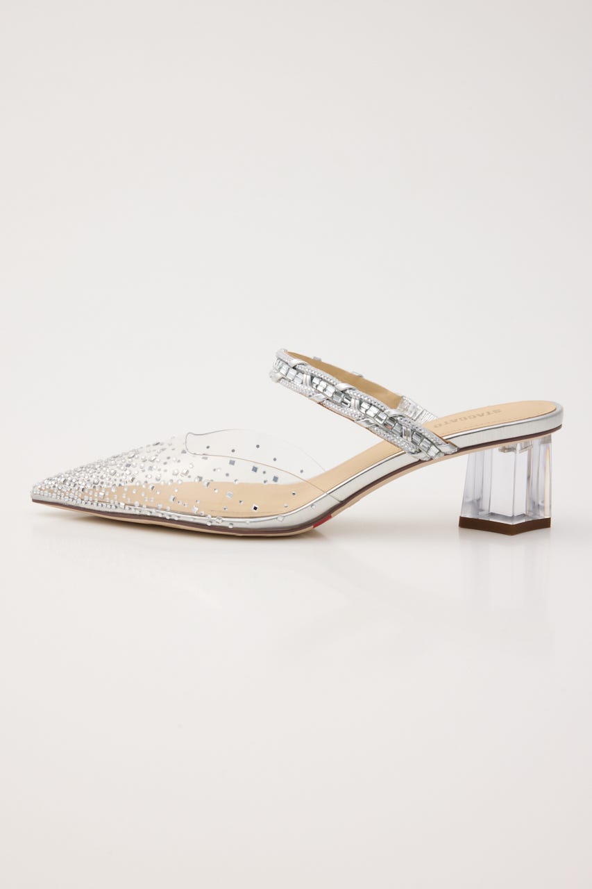 ダイヤヌーディークリアミュール SLV 23.0cm