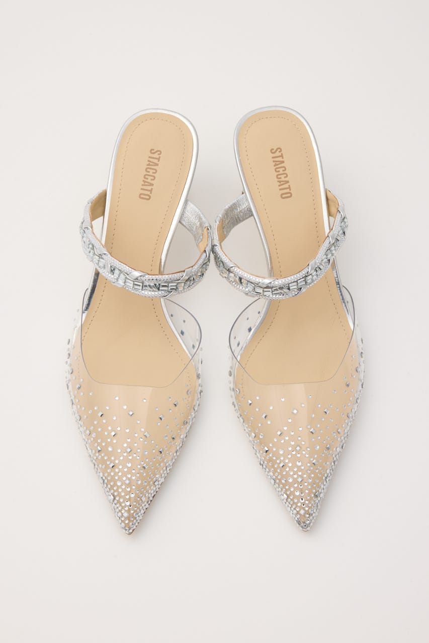 ダイヤヌーディークリアミュール SLV 23.0cm