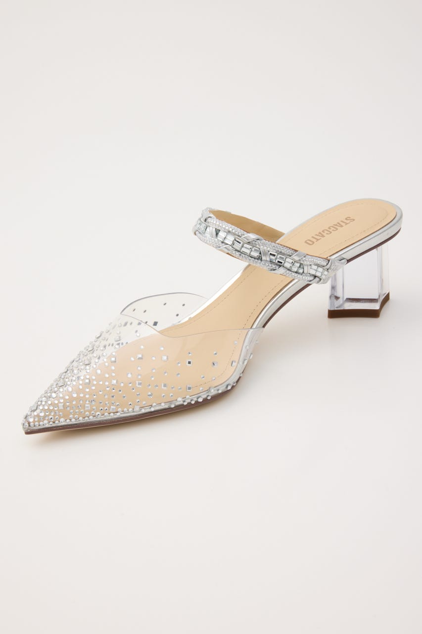 ダイヤヌーディークリアミュール SLV 23.0cm