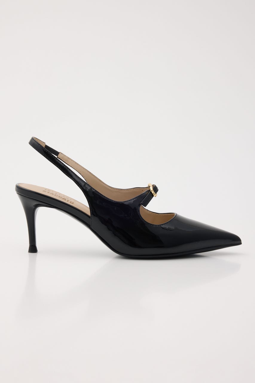 スリングアジャストパンプス L/BLK 24.0cm