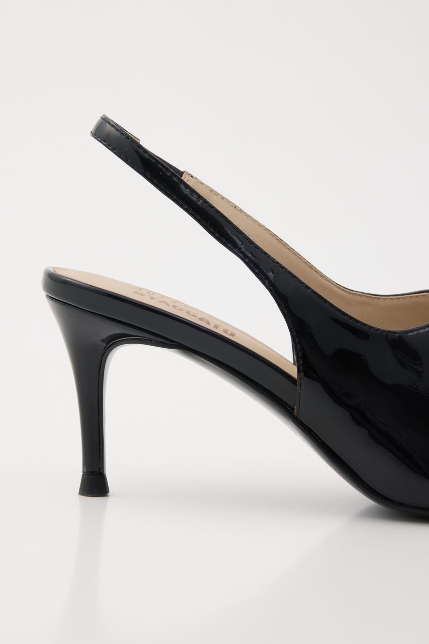 スリングアジャストパンプス L/BLK 24.0cm