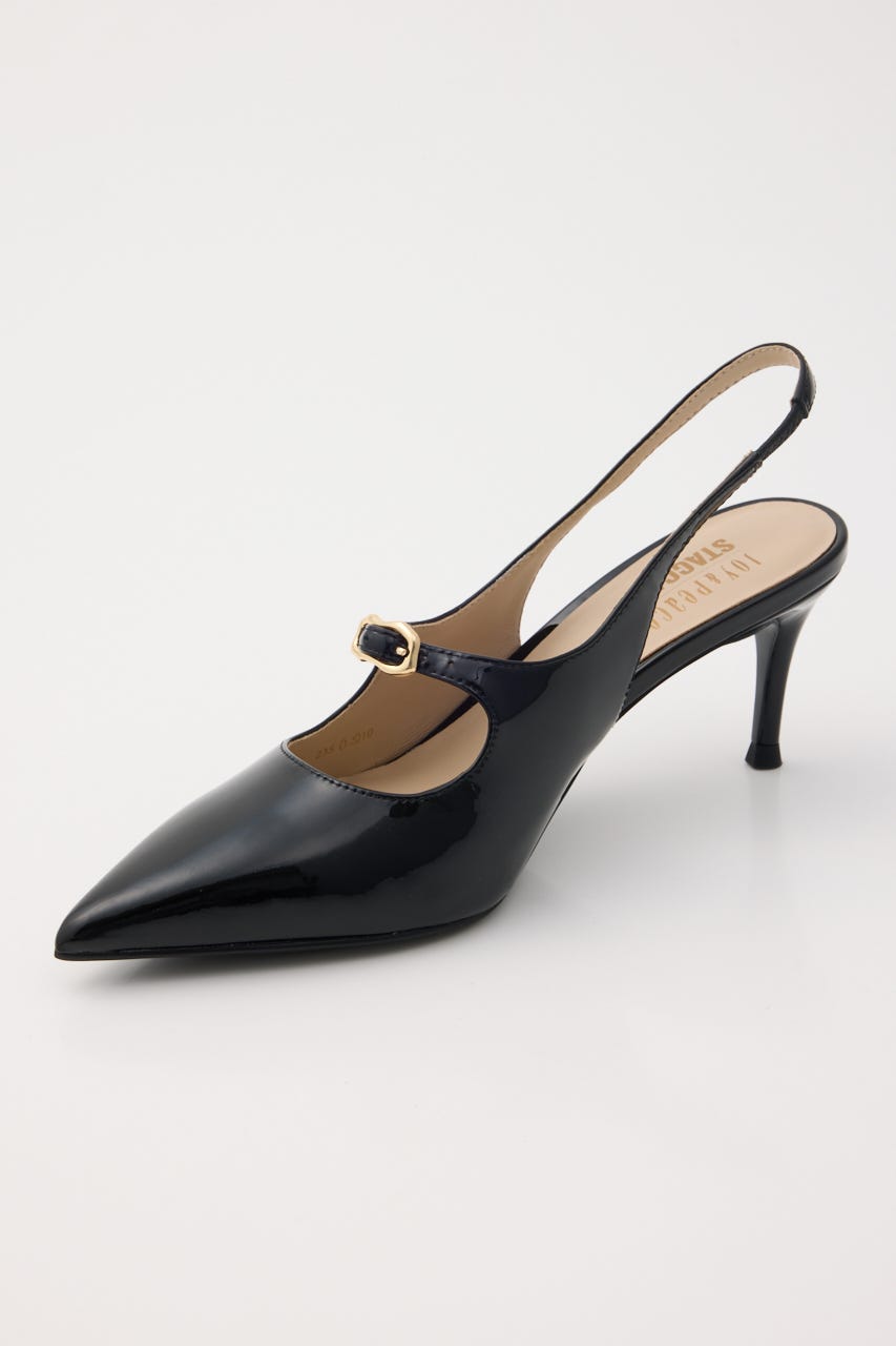 スリングアジャストパンプス L/BLK 24.0cm