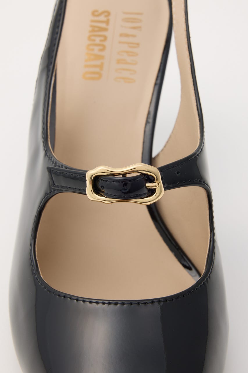 スリングアジャストパンプス L/BLK 24.0cm