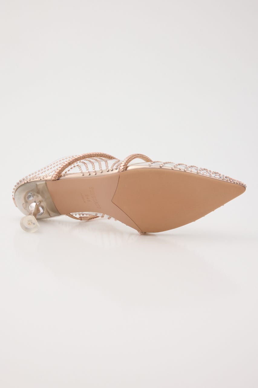 ダイヤウェービーヌーディーミュールパンプス P.GLD 23.5cm