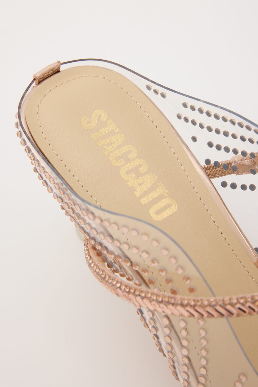 ダイヤウェービーヌーディーミュールパンプス P.GLD 23.5cm