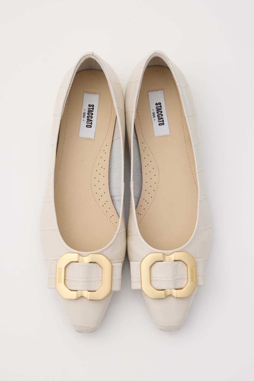 シヌアエンボスフラット WHT 23.0cm