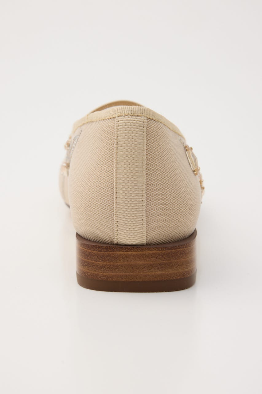 エンブロイドメッシュフラット ECRU 24.0cm