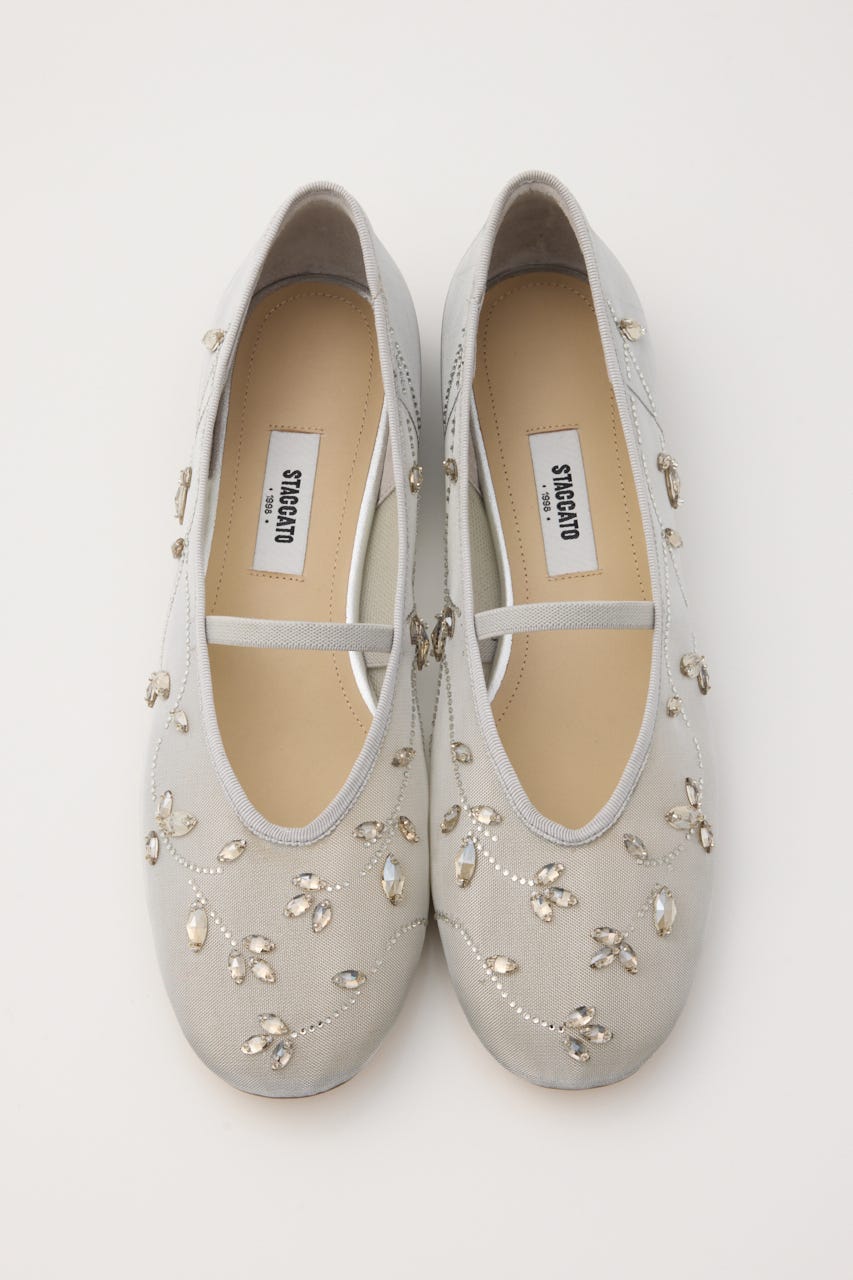 エンブロイドメッシュフラット GRY 23.5cm