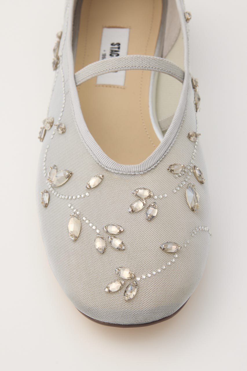 エンブロイドメッシュフラット GRY 23.5cm