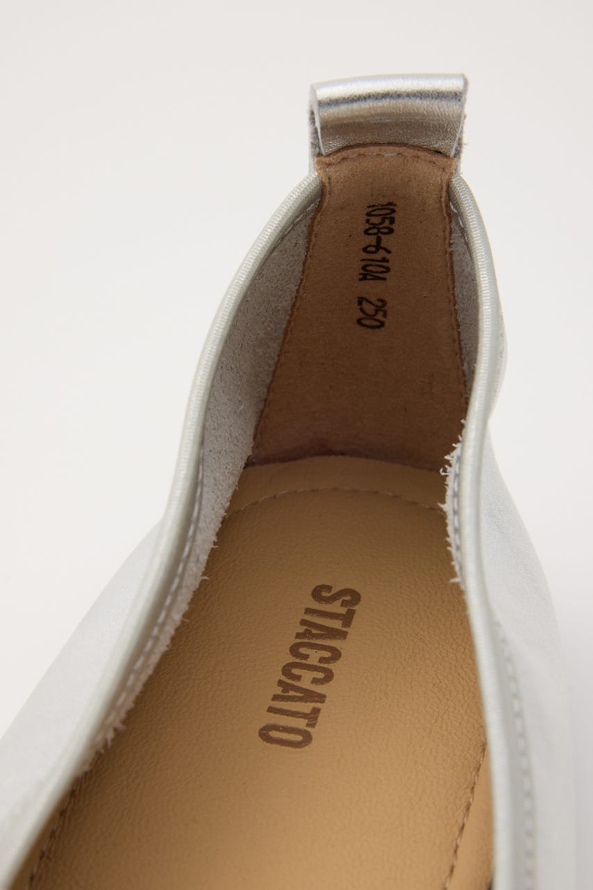 クロスリボンメリージェーンフラット SLV 23.5cm