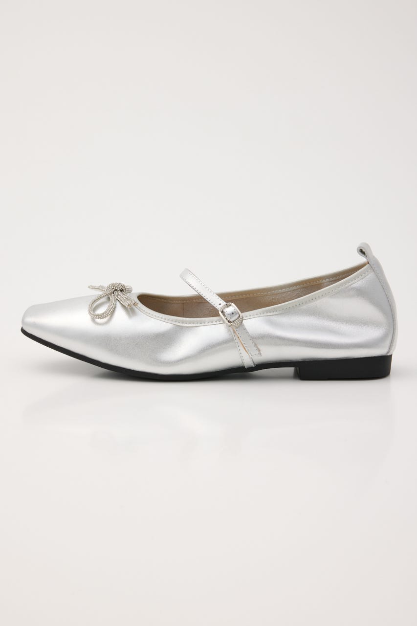 クロスリボンメリージェーンフラット SLV 23.5cm