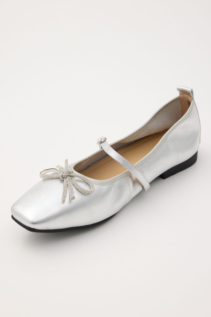 クロスリボンメリージェーンフラット SLV 23.5cm