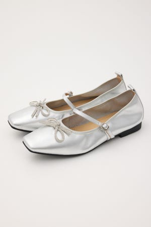 クロスリボンメリージェーンフラット