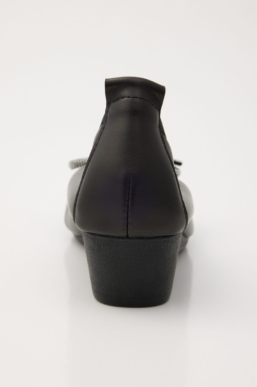 エリーゼウェッジソールパンプス BLK 22.5cm