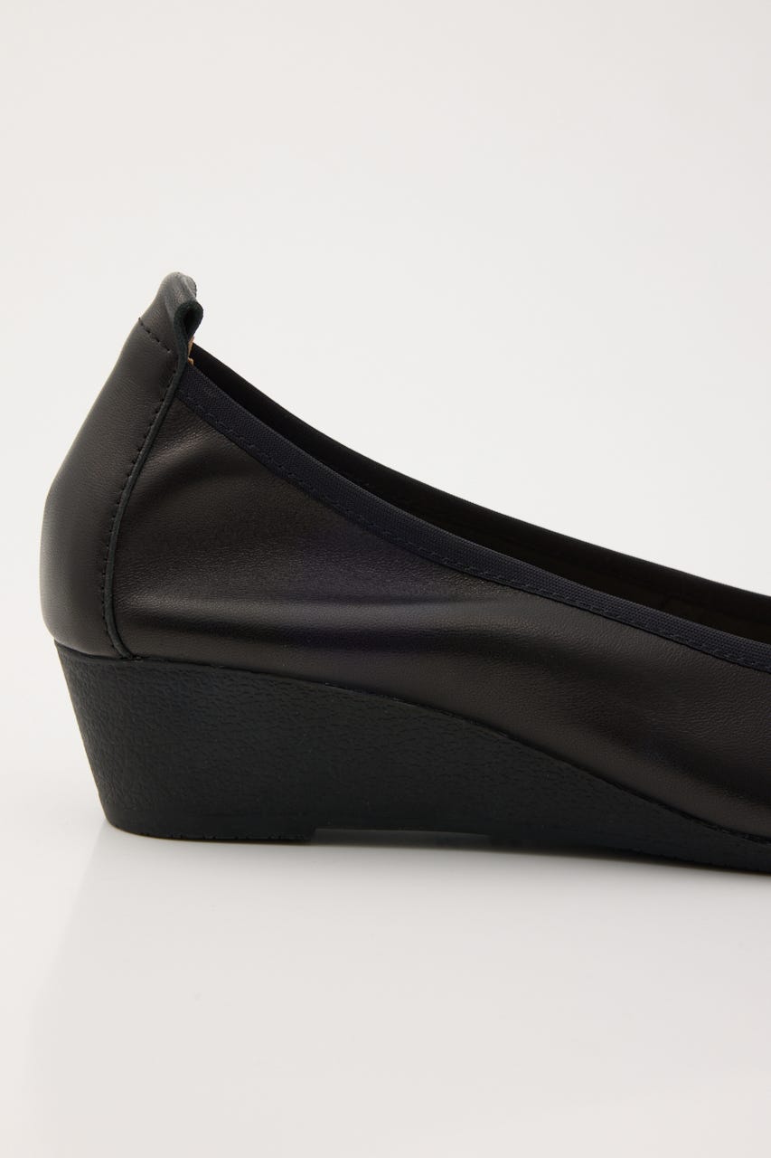 エリーゼウェッジソールパンプス BLK 22.5cm