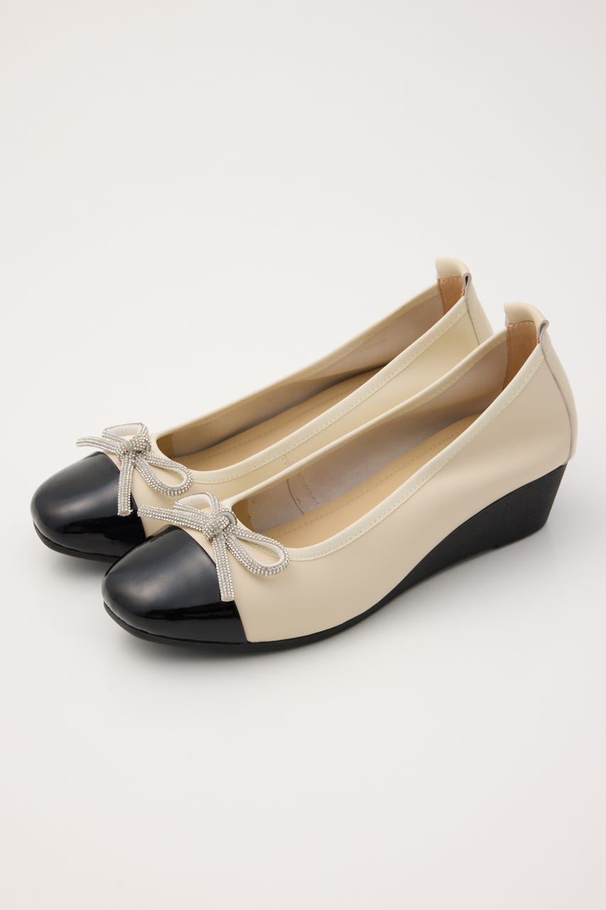 エリーゼウェッジソールパンプス WHT 23.5cm