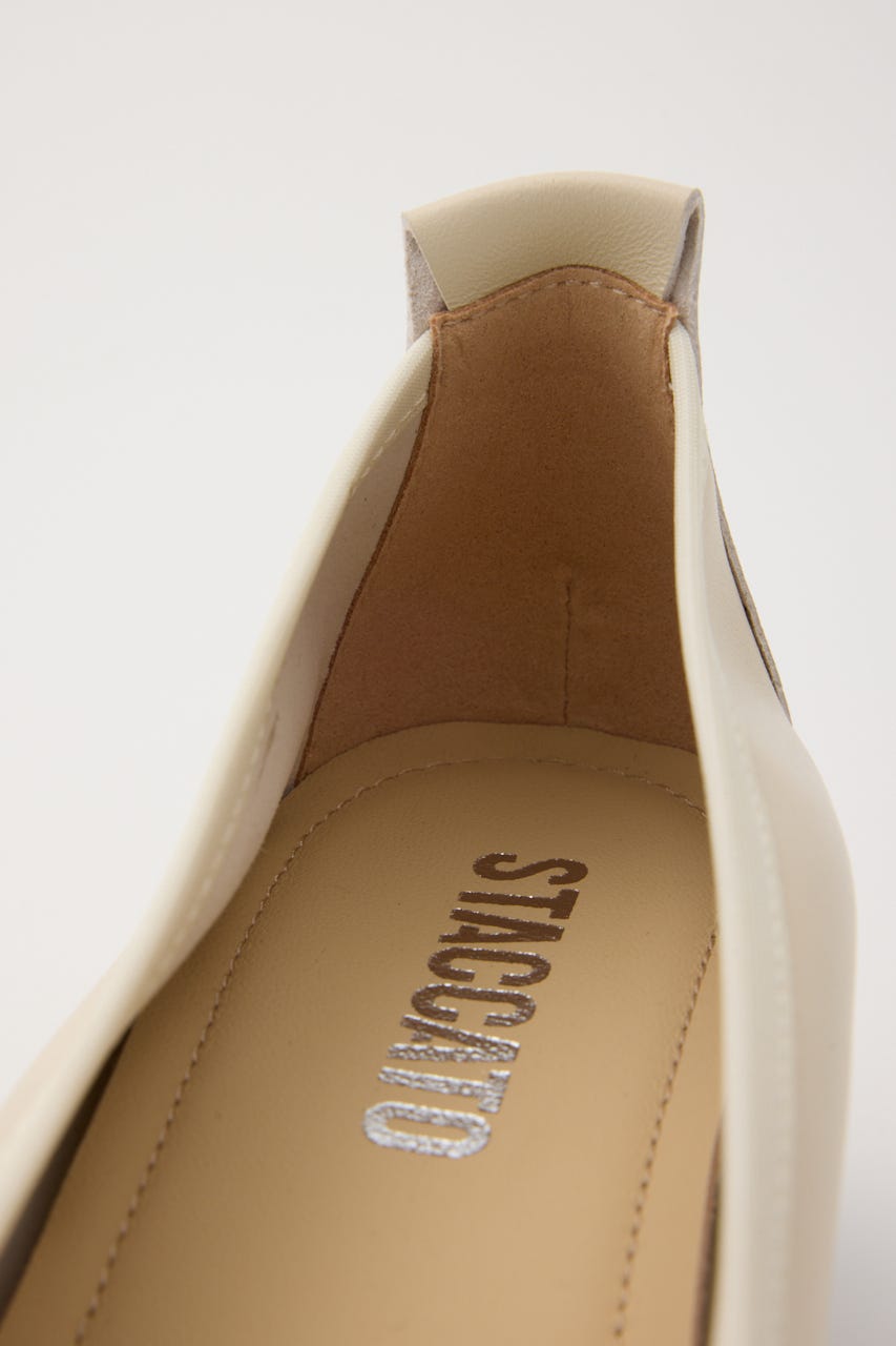 エリーゼウェッジソールパンプス WHT 23.5cm