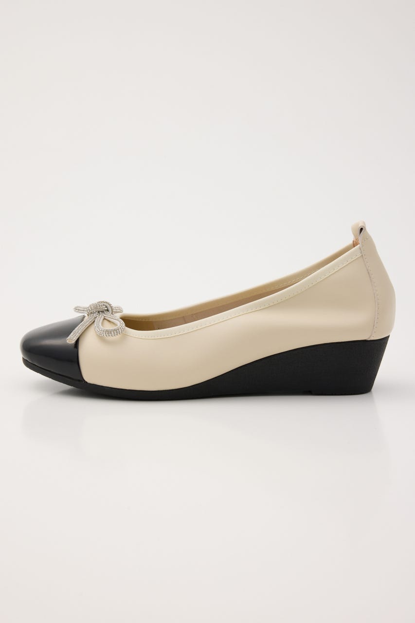 エリーゼウェッジソールパンプス WHT 23.5cm