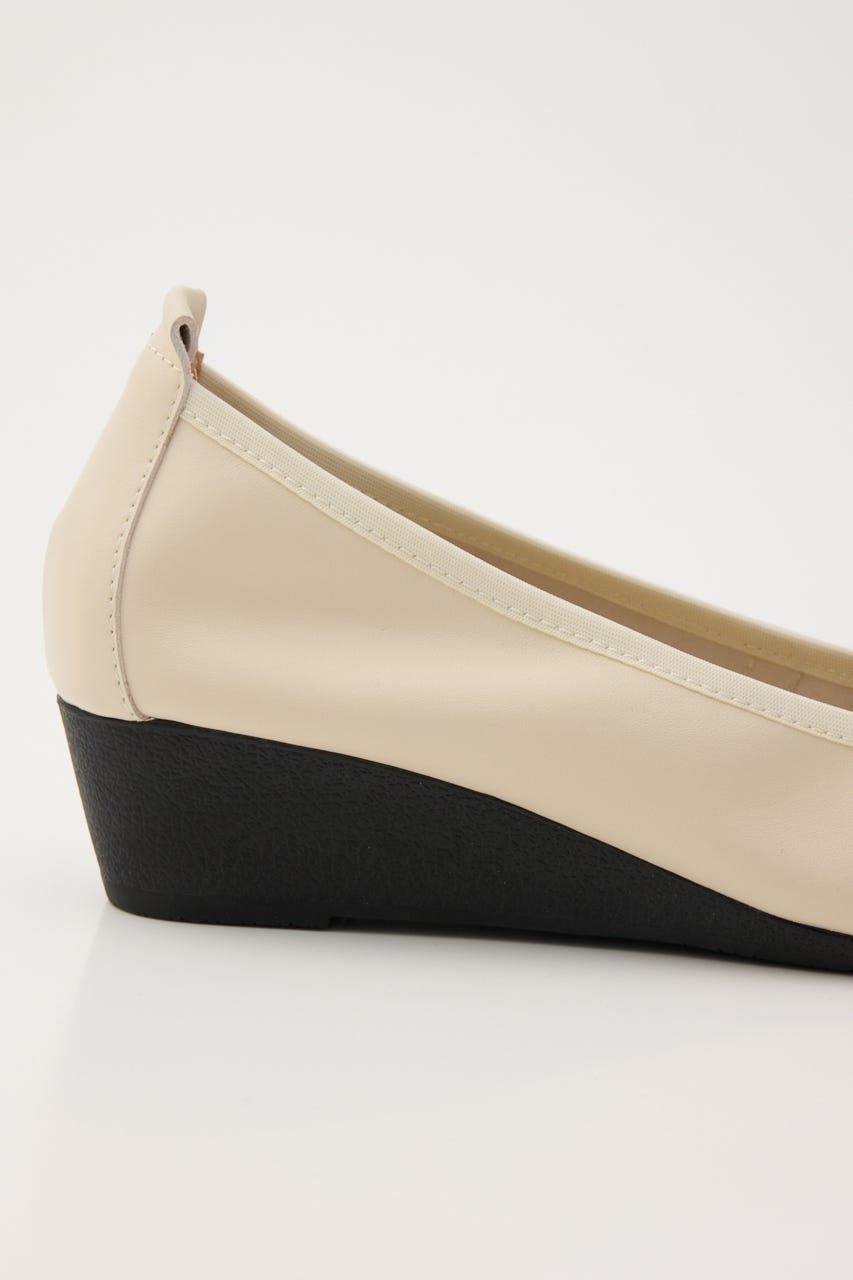 エリーゼウェッジソールパンプス WHT 23.5cm