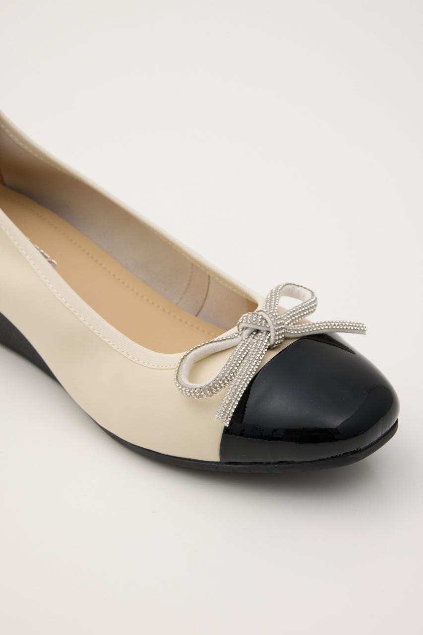 エリーゼウェッジソールパンプス WHT 23.5cm