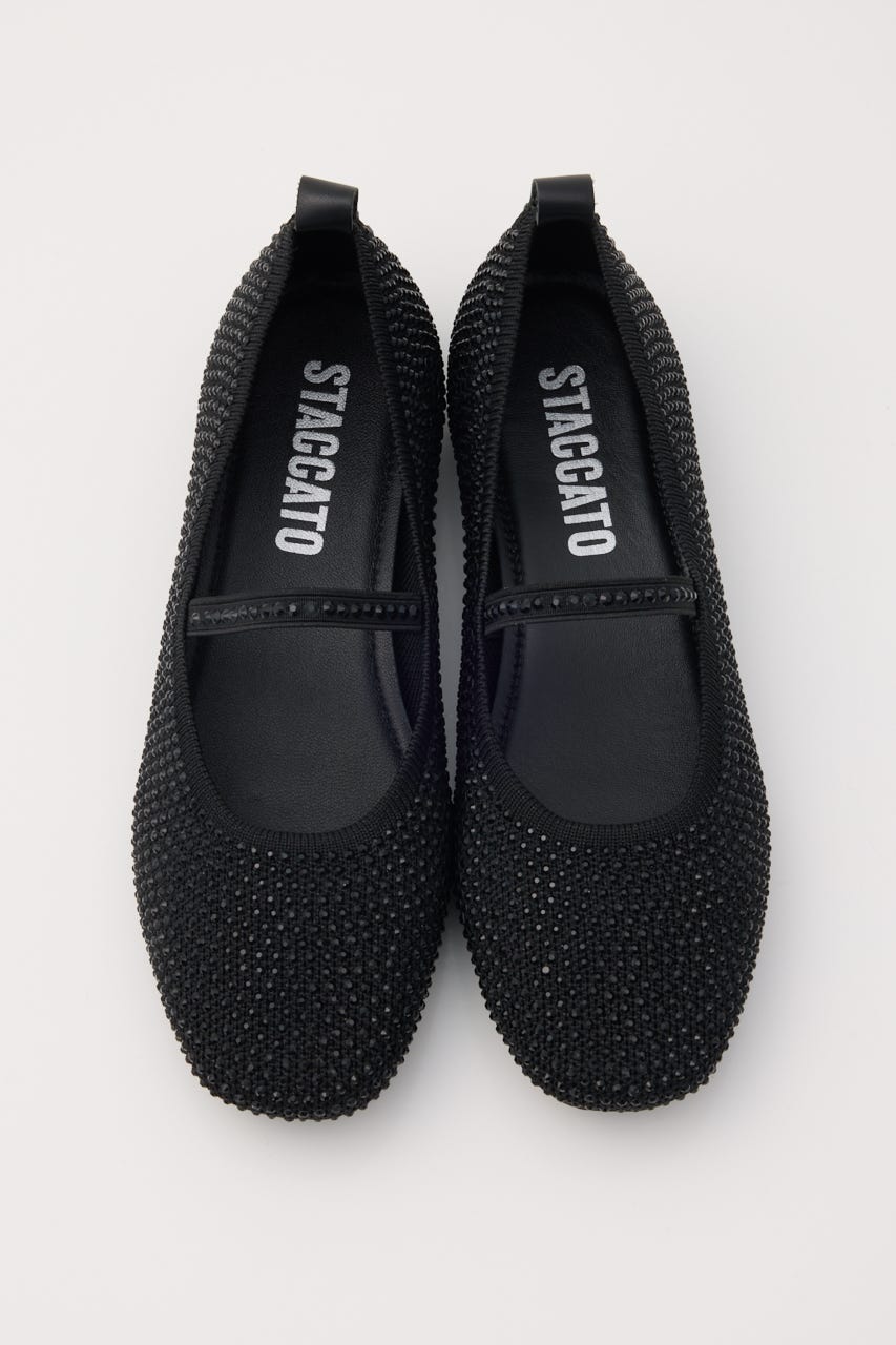 バレエストーンフラット BLK 22.5cm