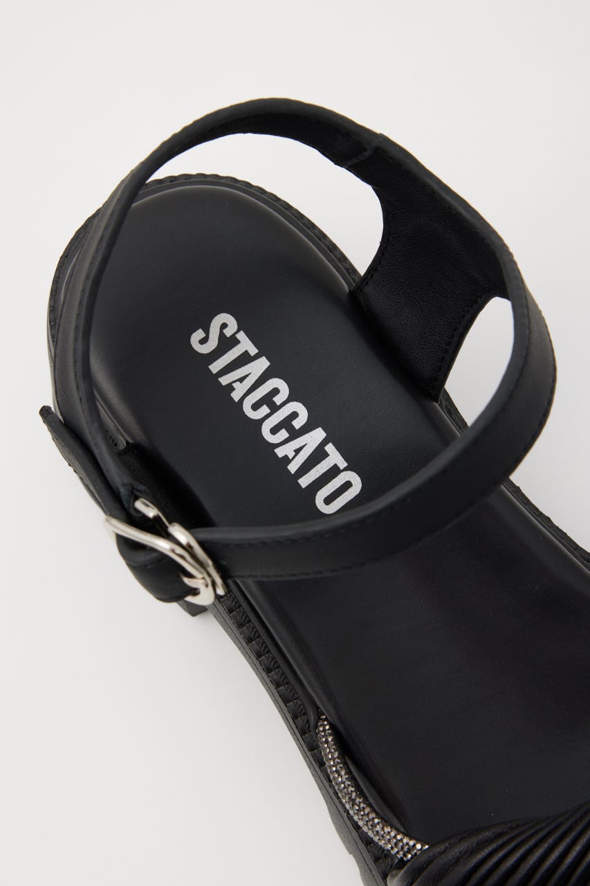 クレープツイストタンクソールサンダル BLK 23.5cm