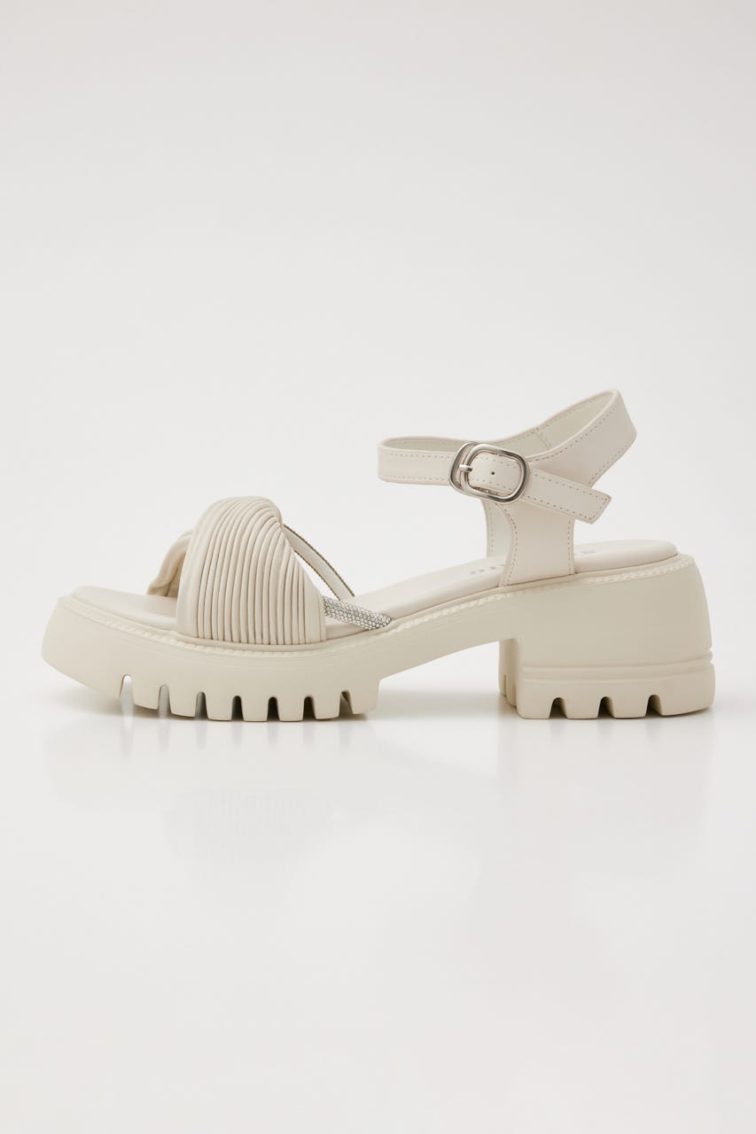 クレープツイストタンクソールサンダル WHT 24.5cm