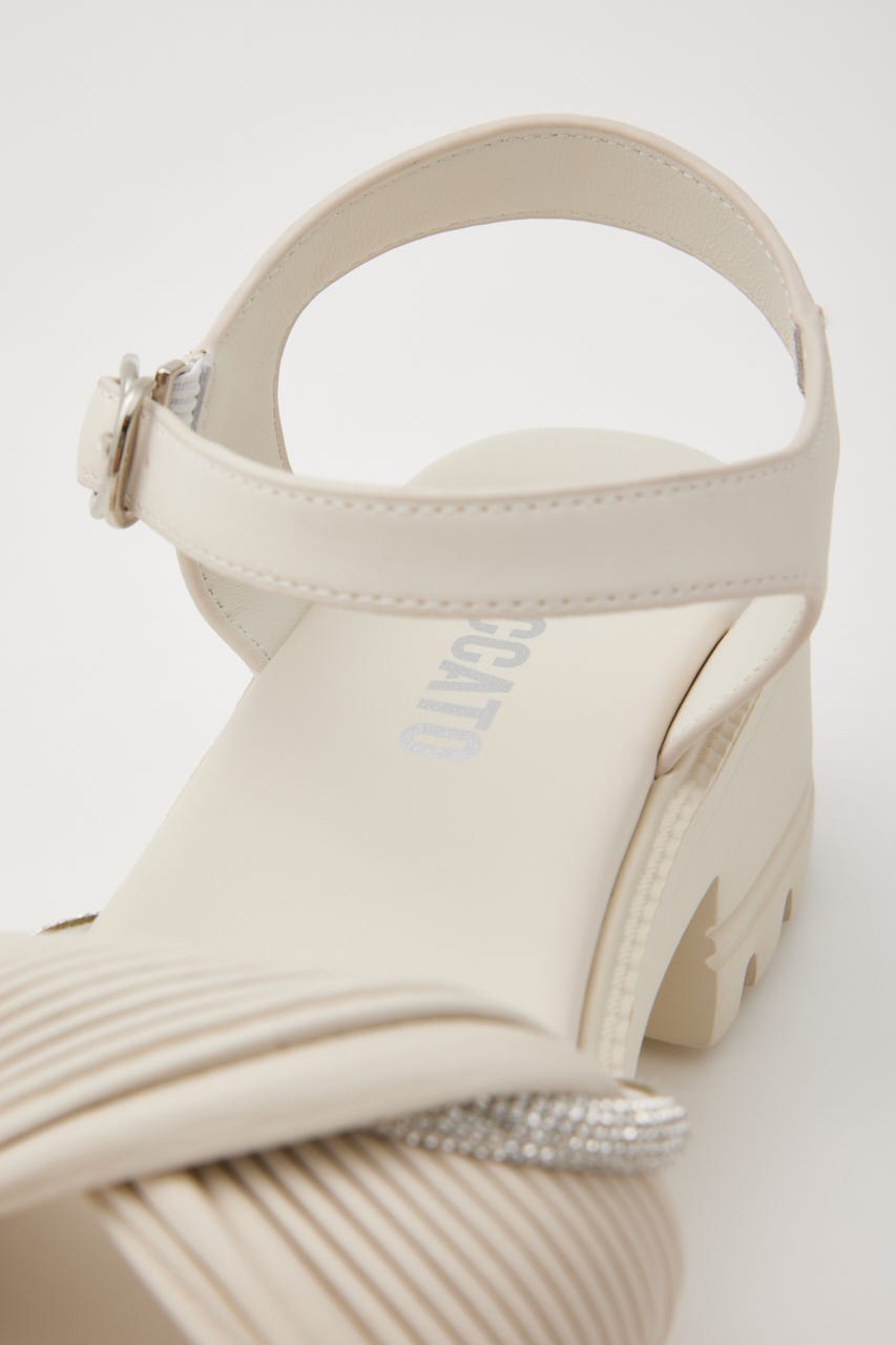 クレープツイストタンクソールサンダル WHT 24.5cm