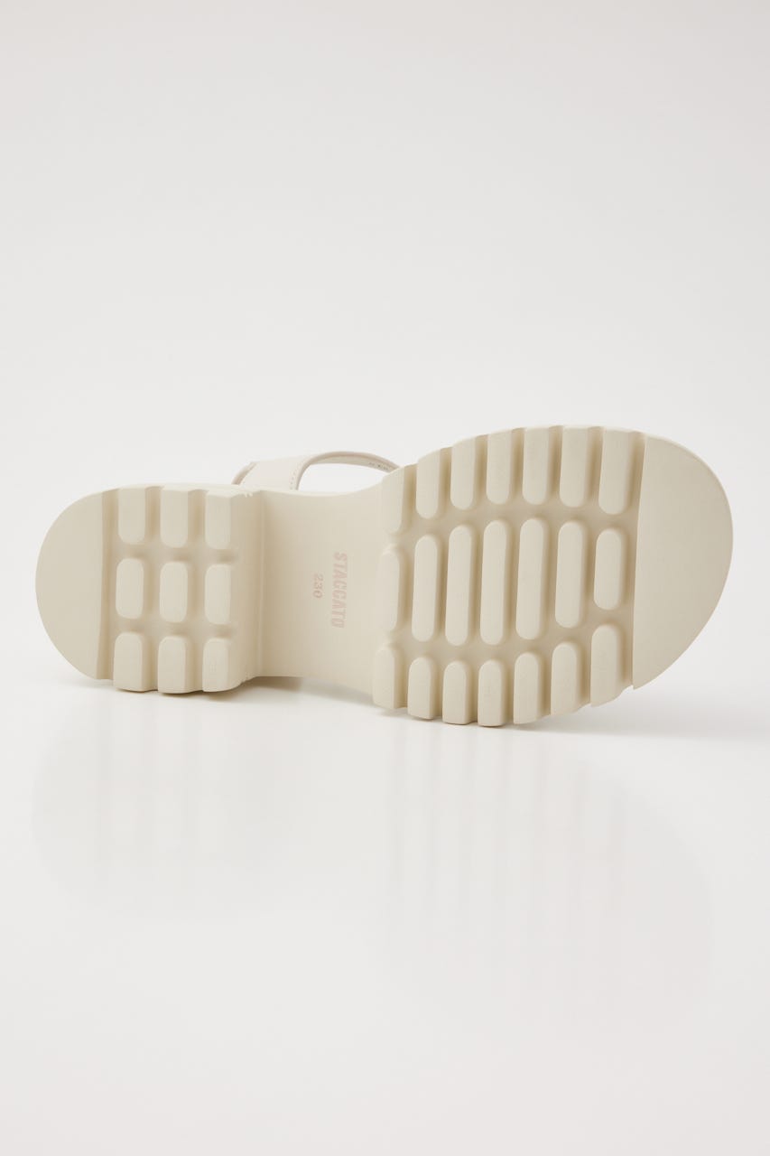 クレープツイストタンクソールサンダル WHT 24.5cm