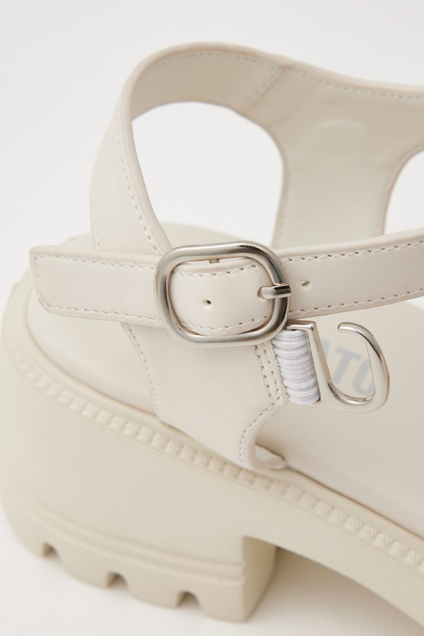 クレープツイストタンクソールサンダル WHT 24.5cm