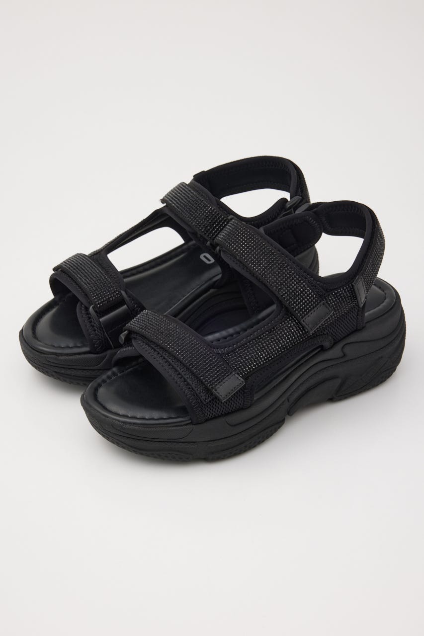 ギャラクシースポーティーサンダル BLK 22.0cm