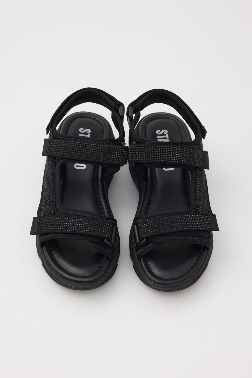 ギャラクシースポーティーサンダル BLK 22.0cm