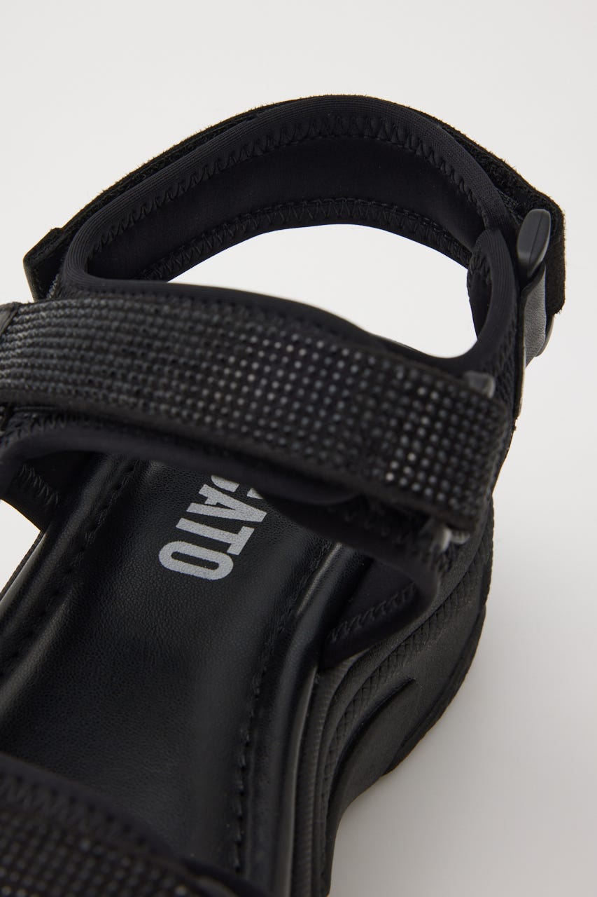 ギャラクシースポーティーサンダル BLK 22.0cm