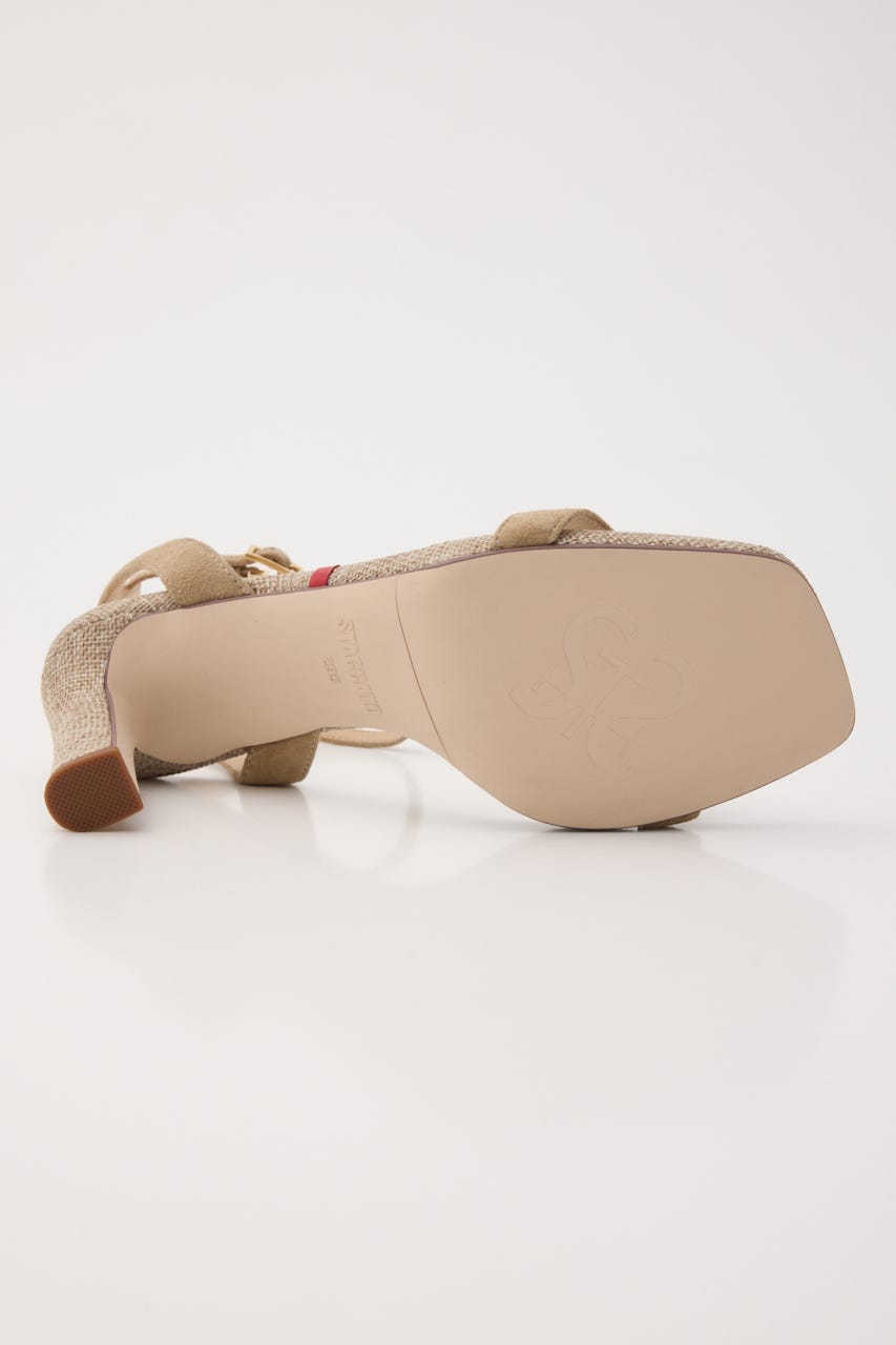 サファリヒールサンダル D/BEG 24.0cm