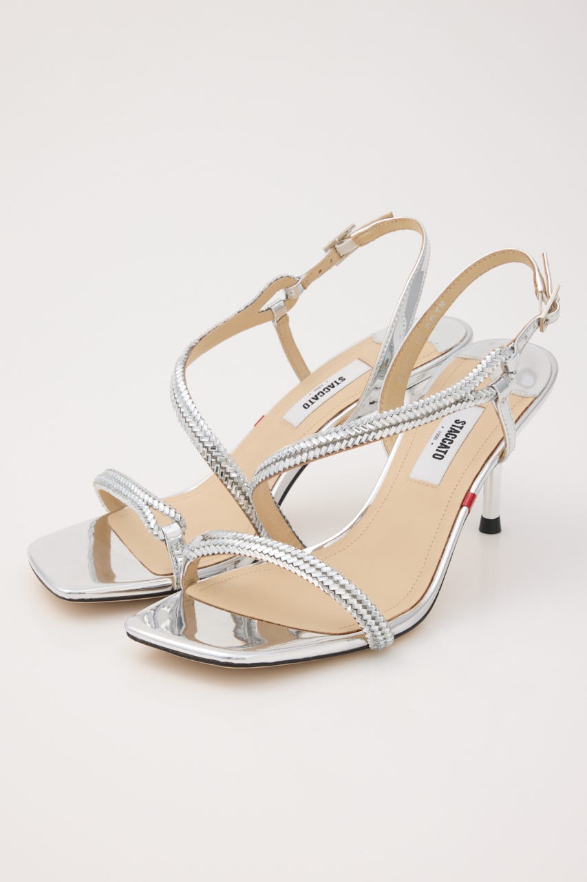 ジャスミングリタリングヒールサンダル SLV 24.0cm