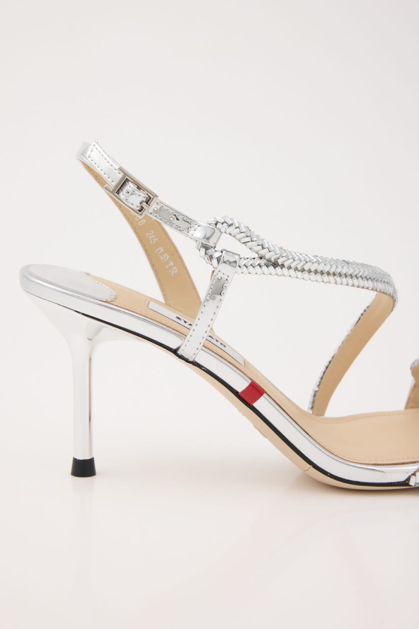 ジャスミングリタリングヒールサンダル SLV 24.0cm